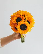 Букет невесты с подсолнухами