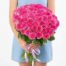 Букет из 51 розовой розы