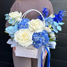 Сумка с Розой и Гортензией 