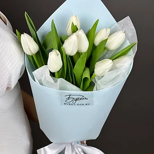 Букет Тюльпанов Белых 9 шт