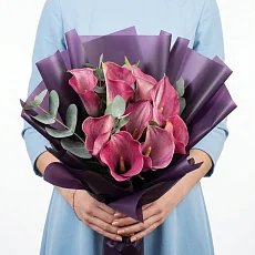 Букет "9 Розовых Калл"