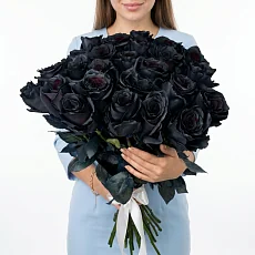 25 Черных роз под ленту