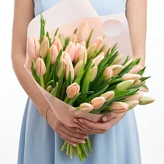 35 Розовых Тюльпанов