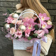 Зимняя сумка с орхидеями 