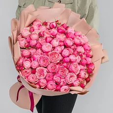  Букет 21 нежная кустовая роза микс