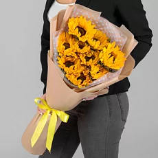 Букет из подсолнухов 9 шт