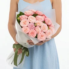 9 Кустовых Пионовидных Персиковых Роз