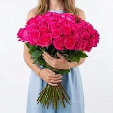 Букет из 51 Элитной розы Pink Floyd (Эквадор)