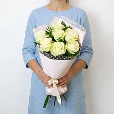 Белые Розы (Эквадор) 7 шт