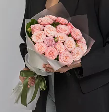 9 Кустовых Пионовидных Персиковых Роз