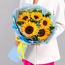 5 Подсолнухов и гипсофила