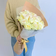 Розы Премиум Вайт Охара 15 шт