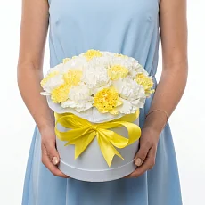 Шляпная коробка с цветными гвоздиками