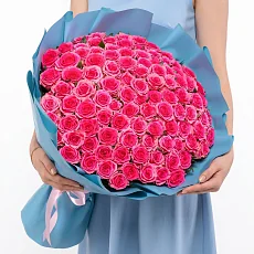 Букет из 101 розы в фоамиране