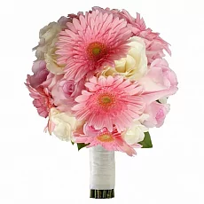 Свадебный букет из гербер и роз