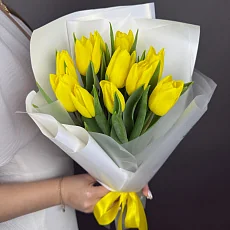 Букет из желтого тюльпана 11 шт.