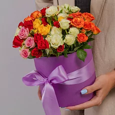 15 Кустовых роз в коробке 