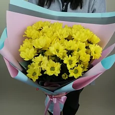 Букет "9 Жёлтых Кустовых Хризантем"