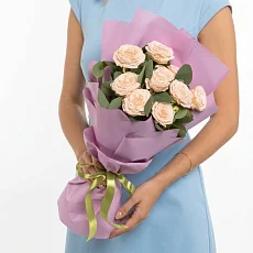 5 Кустовых Пионовидных Кремовых Роз