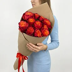 11 рыжих роз