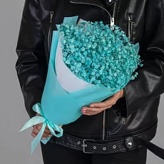 Букет из голубой гипсофилы 