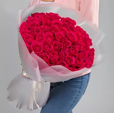 51 Малиновая Роза в упаковке 