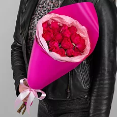 5 Кустовых Пионовидных Красных Роз