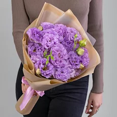 5 Сиреневых Лизиантусов в упаковке