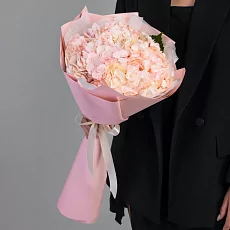   3 Розовые Гортензии в упаковке 