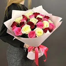 25 Роз микс в упаковке