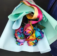 5 Радужных Роз 