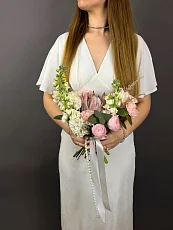 Букет невесты с протеей 