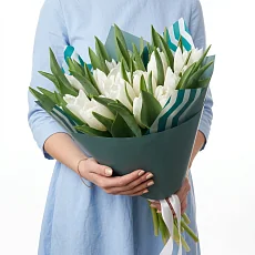 Букет 19 Нежных Тюльпанов