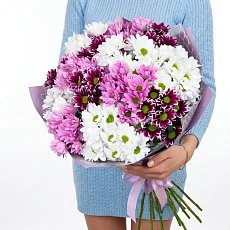 Сборный букет авторский из хризантем микс