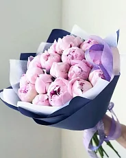 19 Пионов Сара Бернар в упаковке 