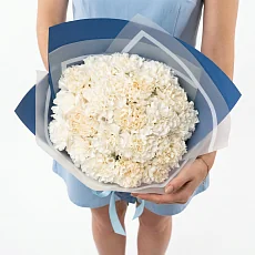 Букет из белых гвоздик