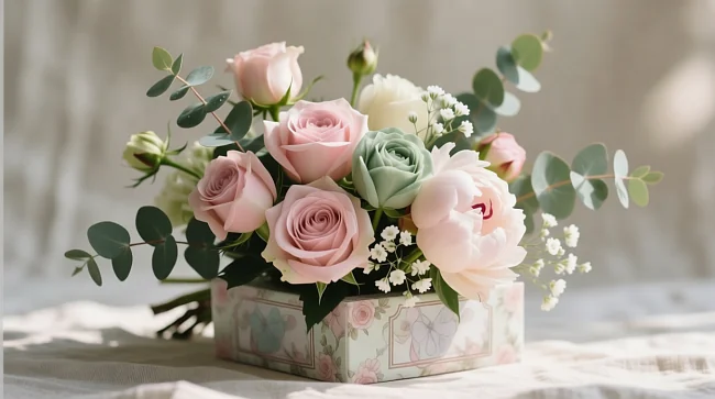 Как составить букет на флористической губке