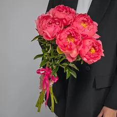 5 Коралловых Пионов под ленту 