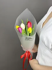 5 Ярких разноцветных Тюльпанов