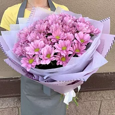 Букет с Розовой Нежной Хризантемой