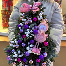 Новогодняя елка со снеговиком 