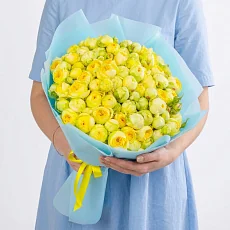 Роза Кустовая Желтая Пионовидные
