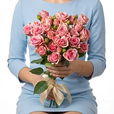 7 Розовых Роз под ленту