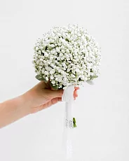 Букет невесты из белой гипсофилы