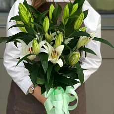 Букет из 7 Белых Лилий