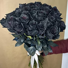 25 Черных роз под ленту