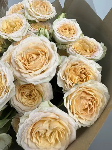 На фото №3 Букет живых цветов из 5 кустовых роз