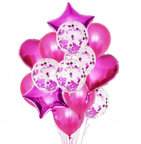 Фонтан из воздушных шаров " Малина ", 14 шт