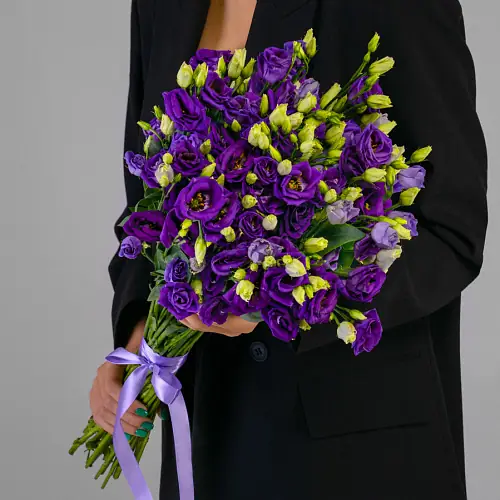  15 Фиолетовых Эустом под ленту 