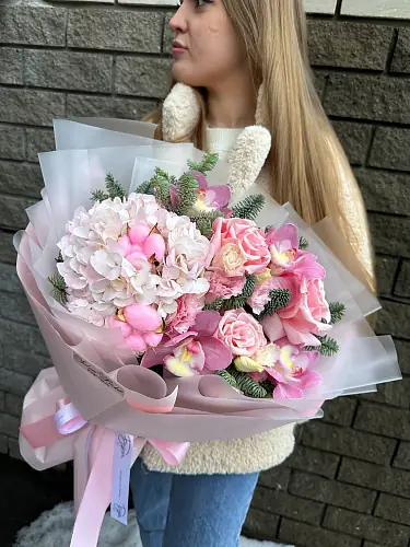 На фото №3 Букет розовое наслаждение